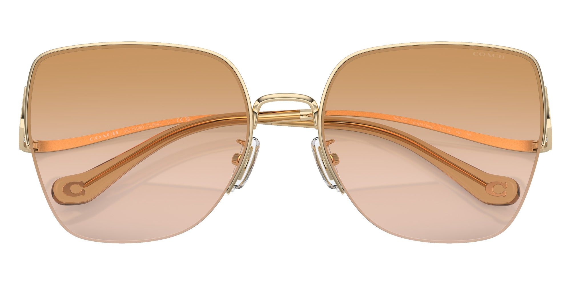 Coach HC7156D CL904 90052D 60 - Shiny Light Gold / Peach Blush Gradient #id:hc7156d90052d_s:100120