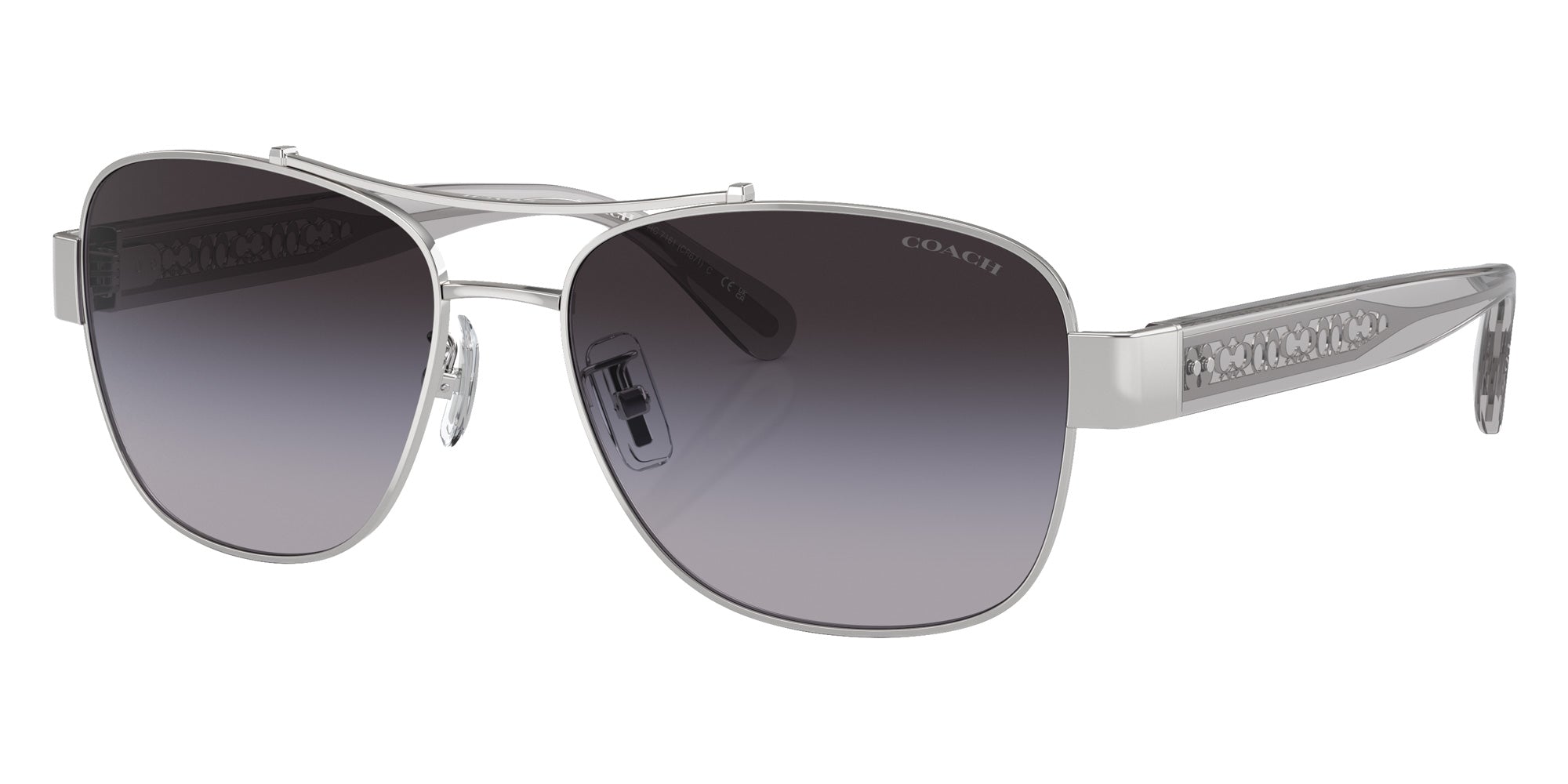 Coach HC7161 CR617 90018G 56 - Shiny Silver / Gray Gradient #id:hc716190018g_s:100105