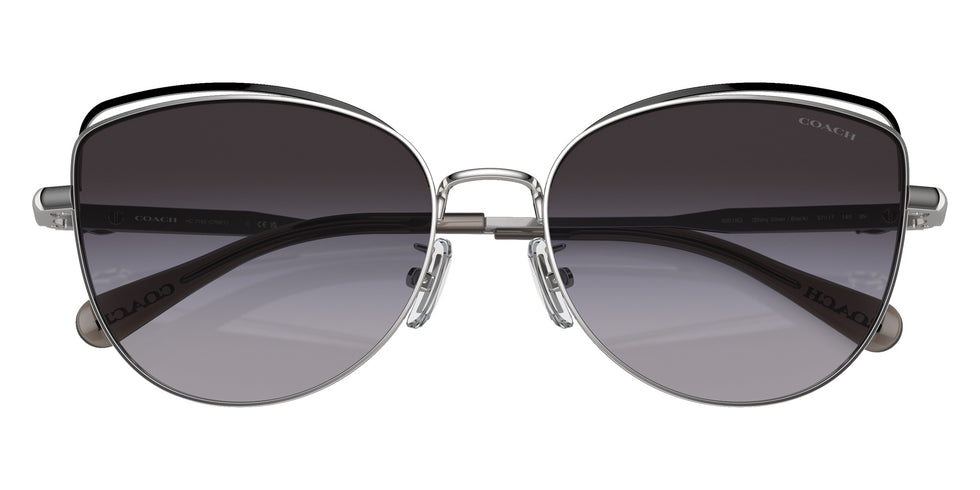 Coach HC7162 CR621 90018G 57 - Shiny Silver/Black / Gray Gradient #id:hc716290018g_s:100120