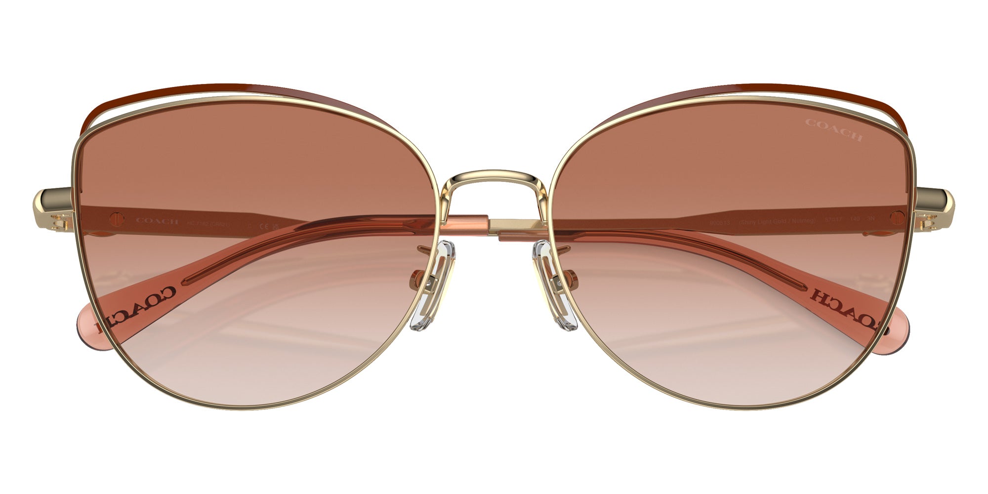 Coach HC7162 CR621 900513 57 - Shiny Light Gold/Nutmeg / Amber Gradient #id:hc7162900513_s:102120