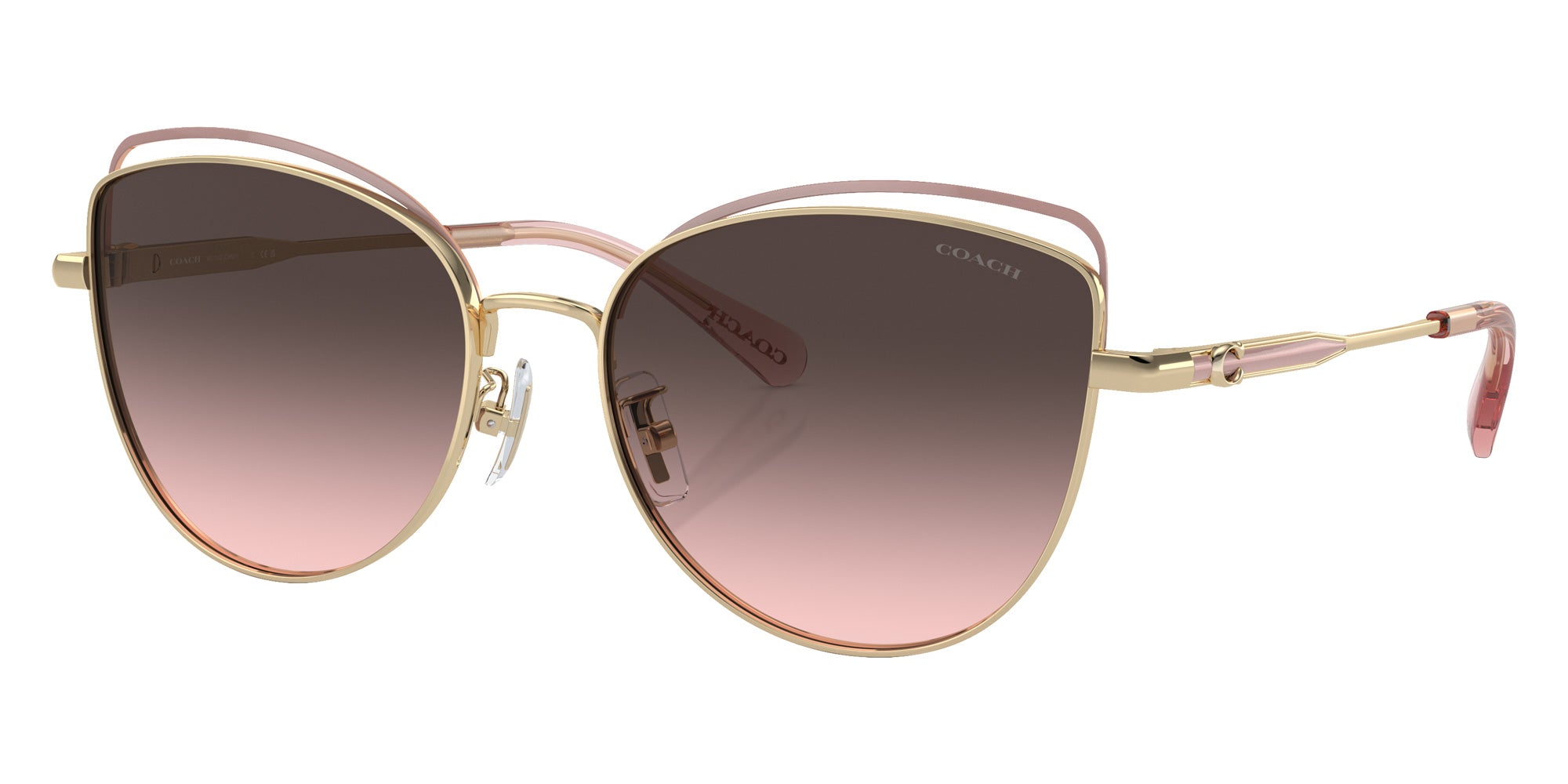 Coach HC7162 CR621 900546 57 - Shiny Light Gold/Rose Gold / Gray Pink Gradient #id:hc7162900546_s:104105