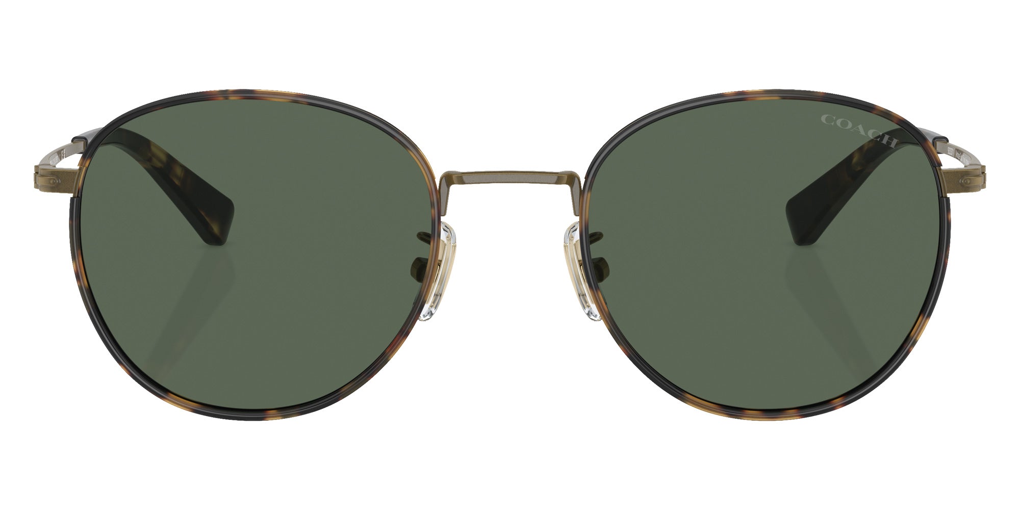 Coach HC7163 CR631 933371 52 - Antique Gold/Tokyo Tortoise / Green Solid #id:hc7163933371_s:102100