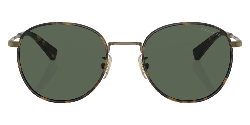 Coach HC7163 CR631 933371 52 - Antique Gold/Tokyo Tortoise / Green Solid #id:hc7163933371_s:102100