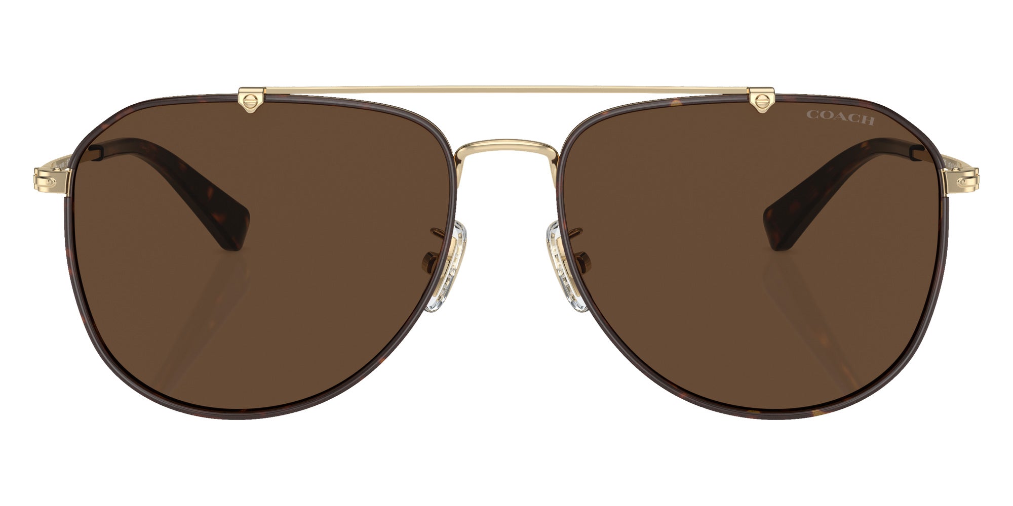 Coach HC7164 CR626 90053G 59 - Light Gold/Dark Tortoise / Dark Brown Solid #id:hc716490053g_s:100100
