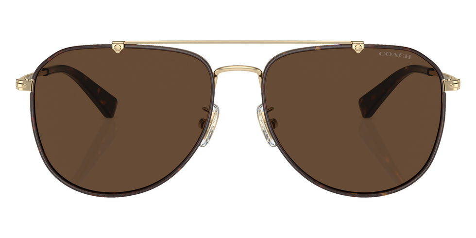 Coach HC7164 CR626 90053G 59 - Light Gold/Dark Tortoise / Dark Brown Solid #id:hc716490053g_s:100100