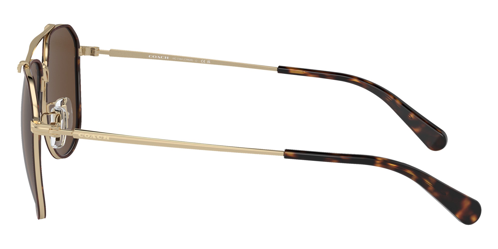 Coach HC7164 CR626 90053G 59 - Light Gold/Dark Tortoise / Dark Brown Solid #id:hc716490053g_s:100110