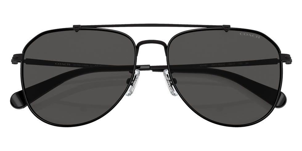 Coach HC7164 CR626 934487 59 - Satin Black / Gray Solid #id:hc7164934487_s:104120