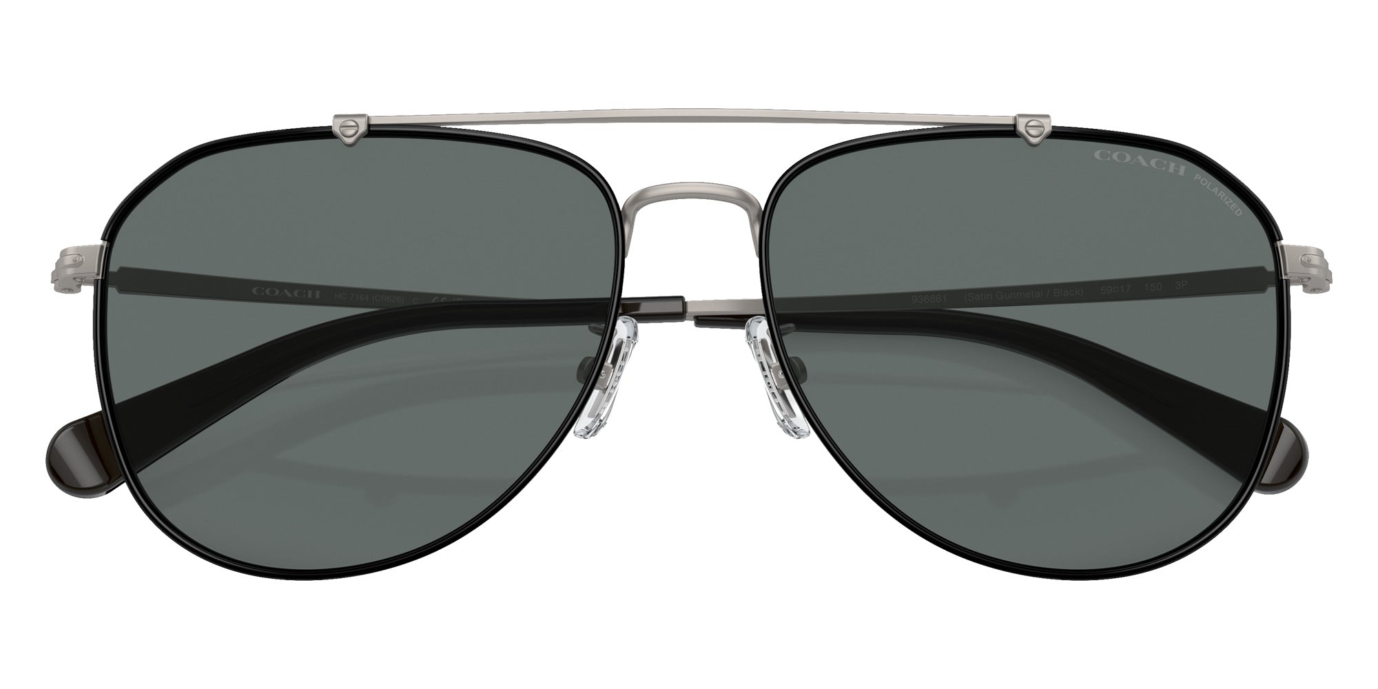 Coach HC7164 CR626 936881 59 - Satin Gunmetal/Black / Gray Solid Polarized #id:hc7164936881_s:106120