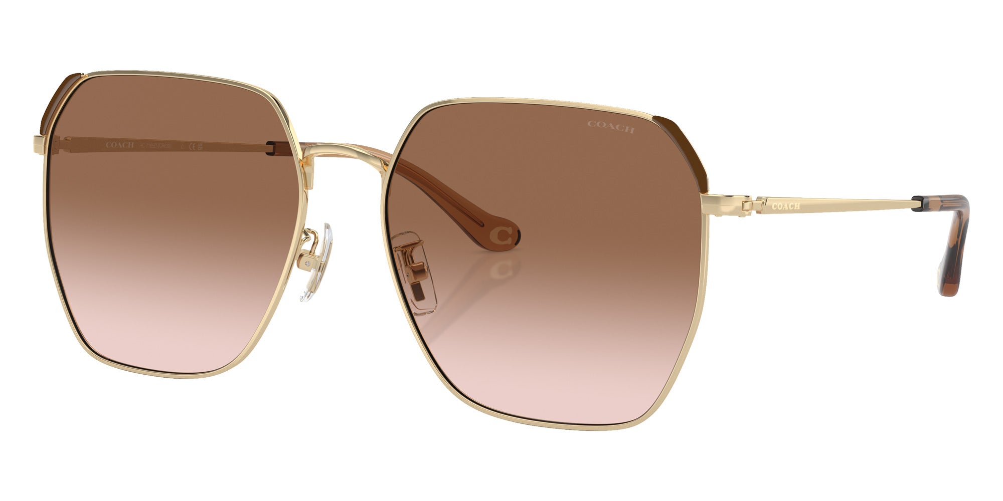 Coach HC7165D CR638 900513 60 - Shiny Light Gold/Brown / Brown Peach Gradient #id:hc7165d900513_s:102105