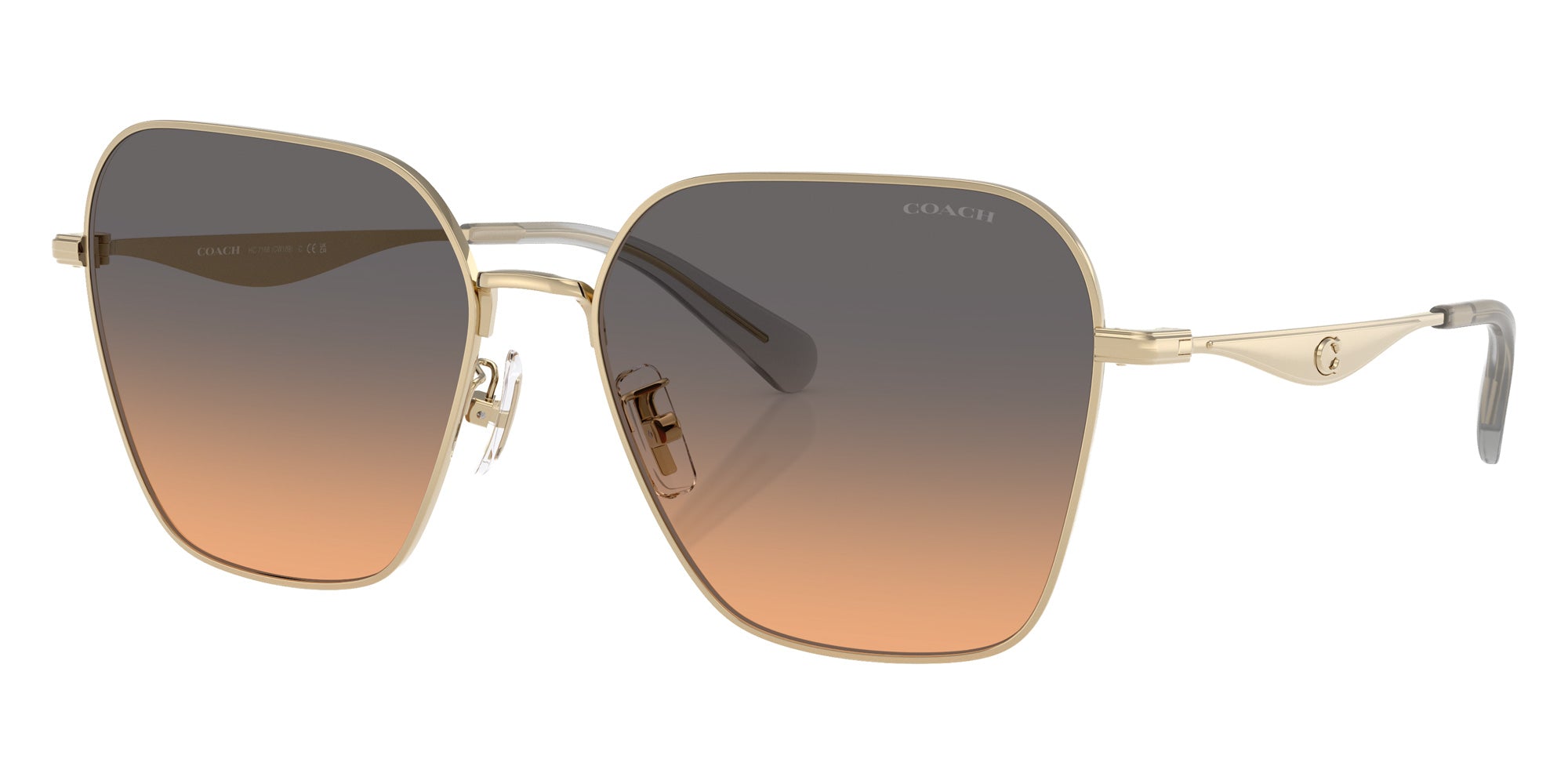 Coach HC7168 CW189 900518 58 - Shiny Light Gold / Smokey Peach Gradient #id:hc7168900518_s:102105