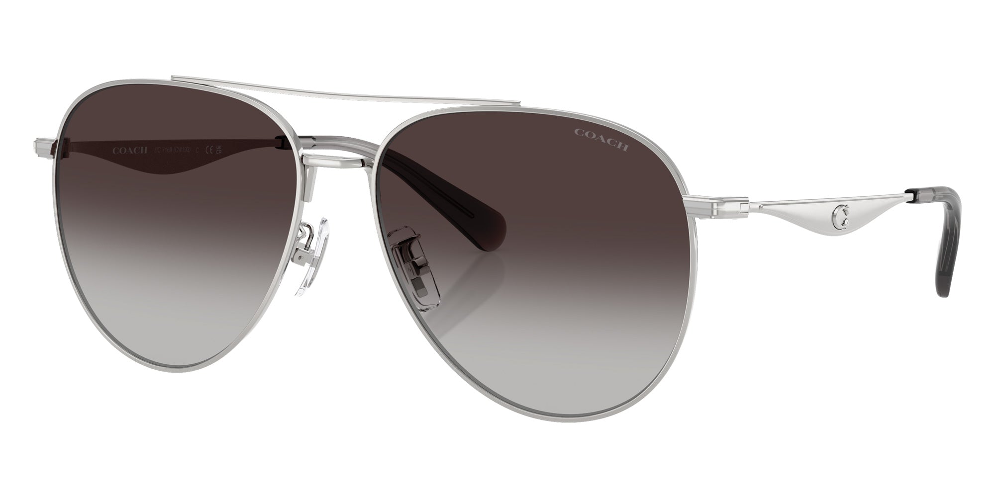 Coach HC7169 CW193 90013C 57 - Shiny Silver / Gray Gradient #id:hc716990013c_s:100105