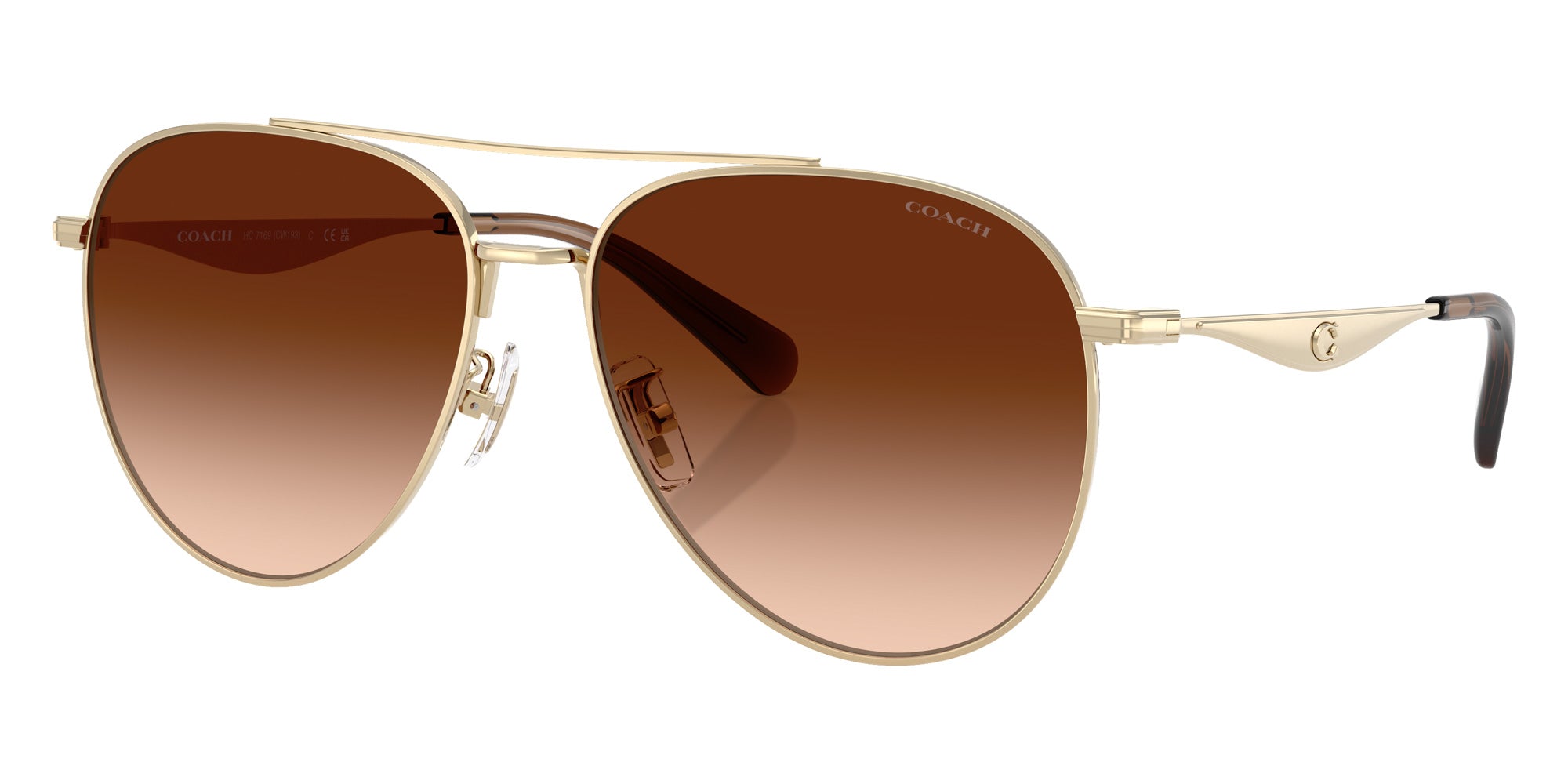 Coach HC7169 CW193 900574 57 - Shiny Light Gold / Brown Gradient #id:hc7169900574_s:106105