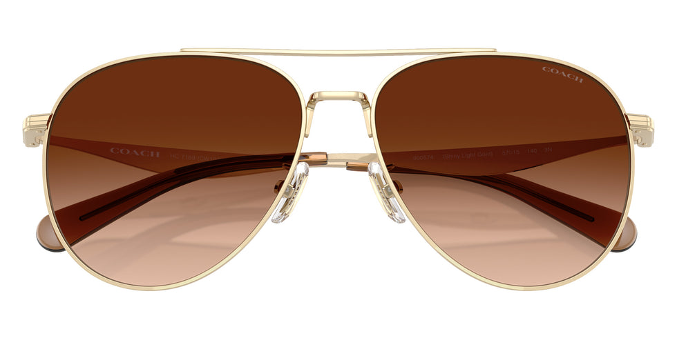 Coach HC7169 CW193 900574 57 - Shiny Light Gold / Brown Gradient #id:hc7169900574_s:106120