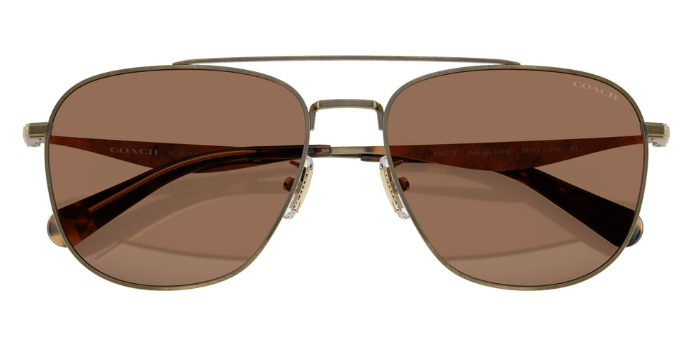 Coach HC7172 CW404 933373 59 - Antique Gold / Brown Solid #id:hc7172933373_s:102120
