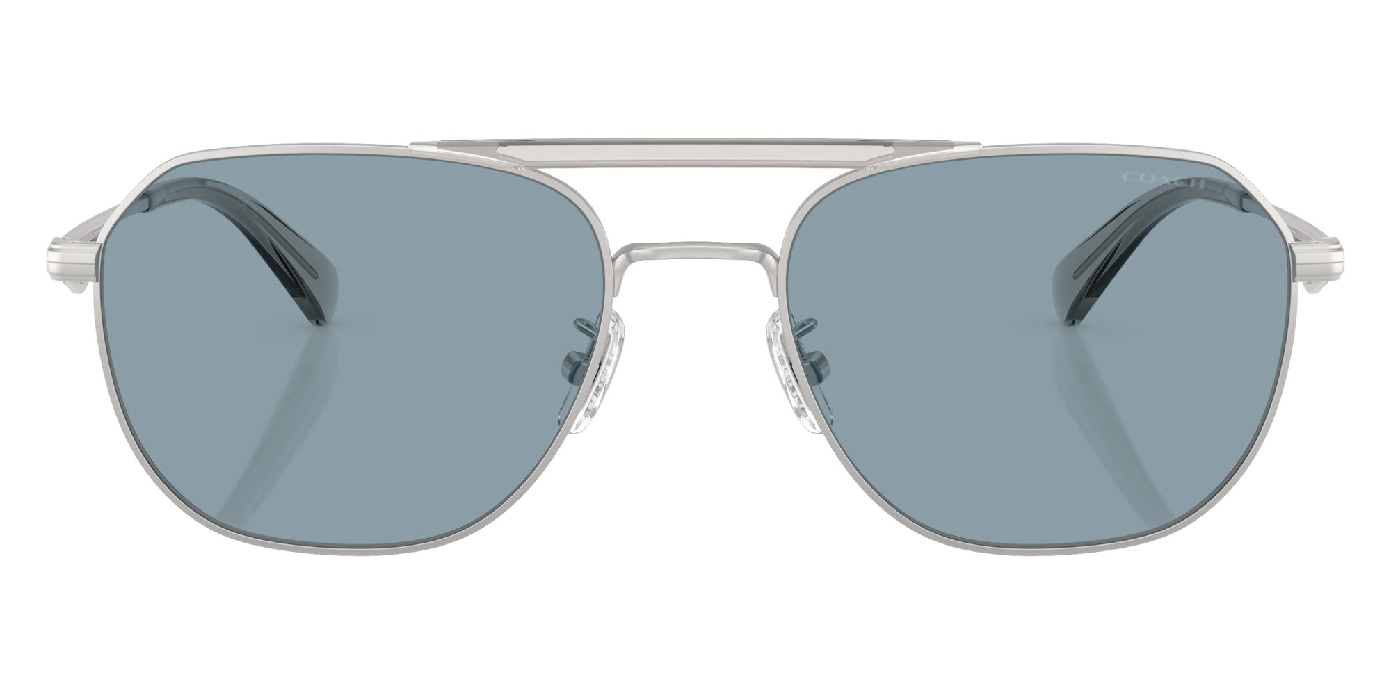 Coach HC7178 CAE80 900172 57 - Satin Silver/Gray / Blue Solid #id:hc7178900172_s:100100