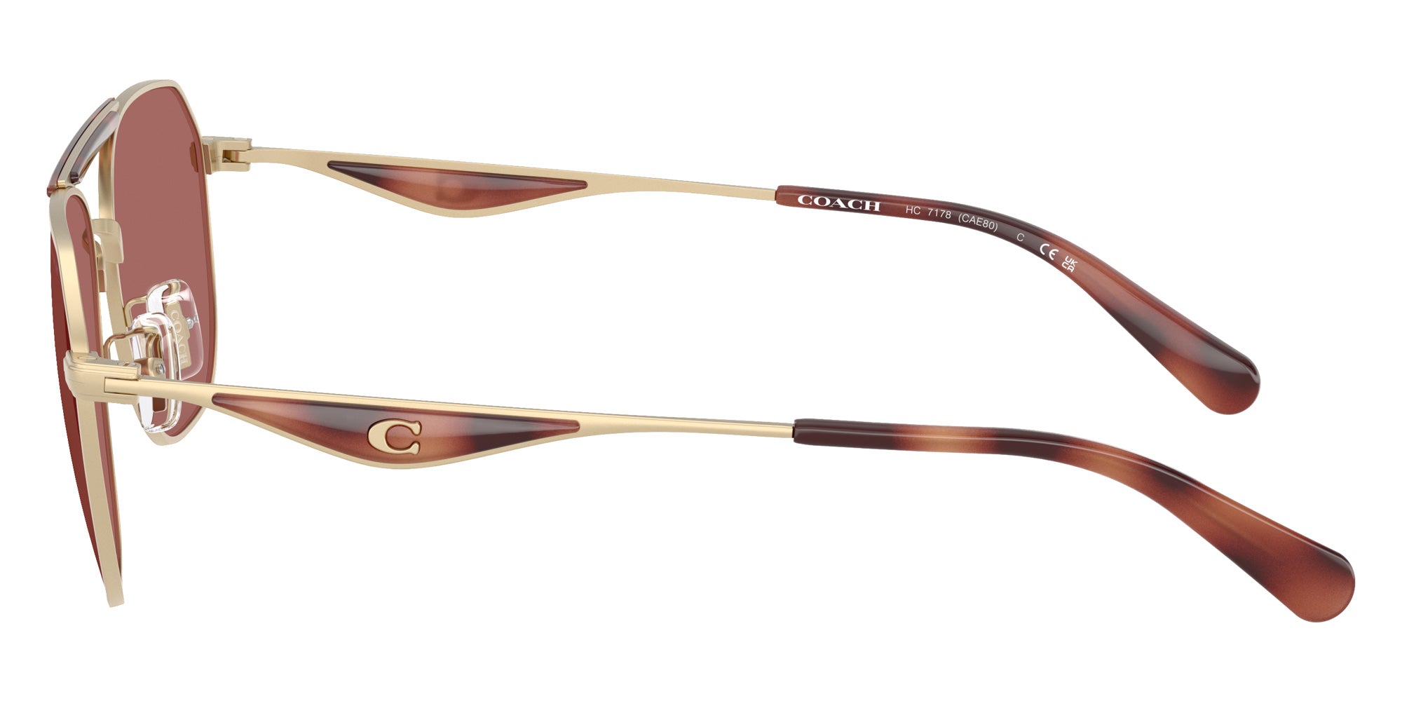 Coach HC7178 CAE80 90050H 57 - Satin Light Gold/Caramel / Wine Solid #id:hc717890050h_s:102110
