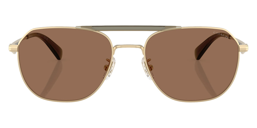 Coach HC7178 CAE80 900573 57 - Satin Light Gold/Olive Green / Brown Solid #id:hc7178900573_s:104100