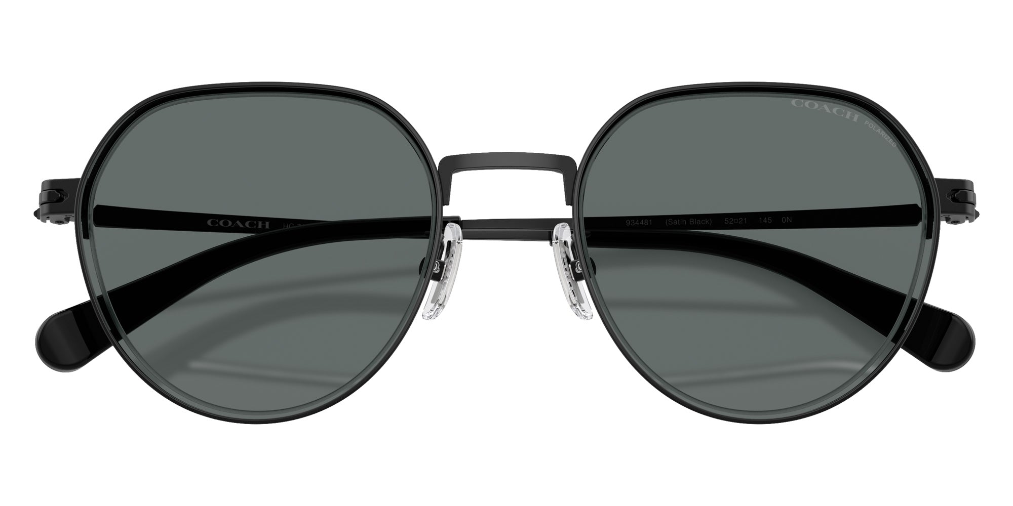 Coach HC7179 CAE81 934481 52 - Satin Black / Gray Solid Polarized #id:hc7179934481_s:110125
