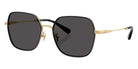 Coach HC7180D CAE93 946687 57 - Shiny Gold/Black / Gray Solid #id:hc7180d946687_s:102105