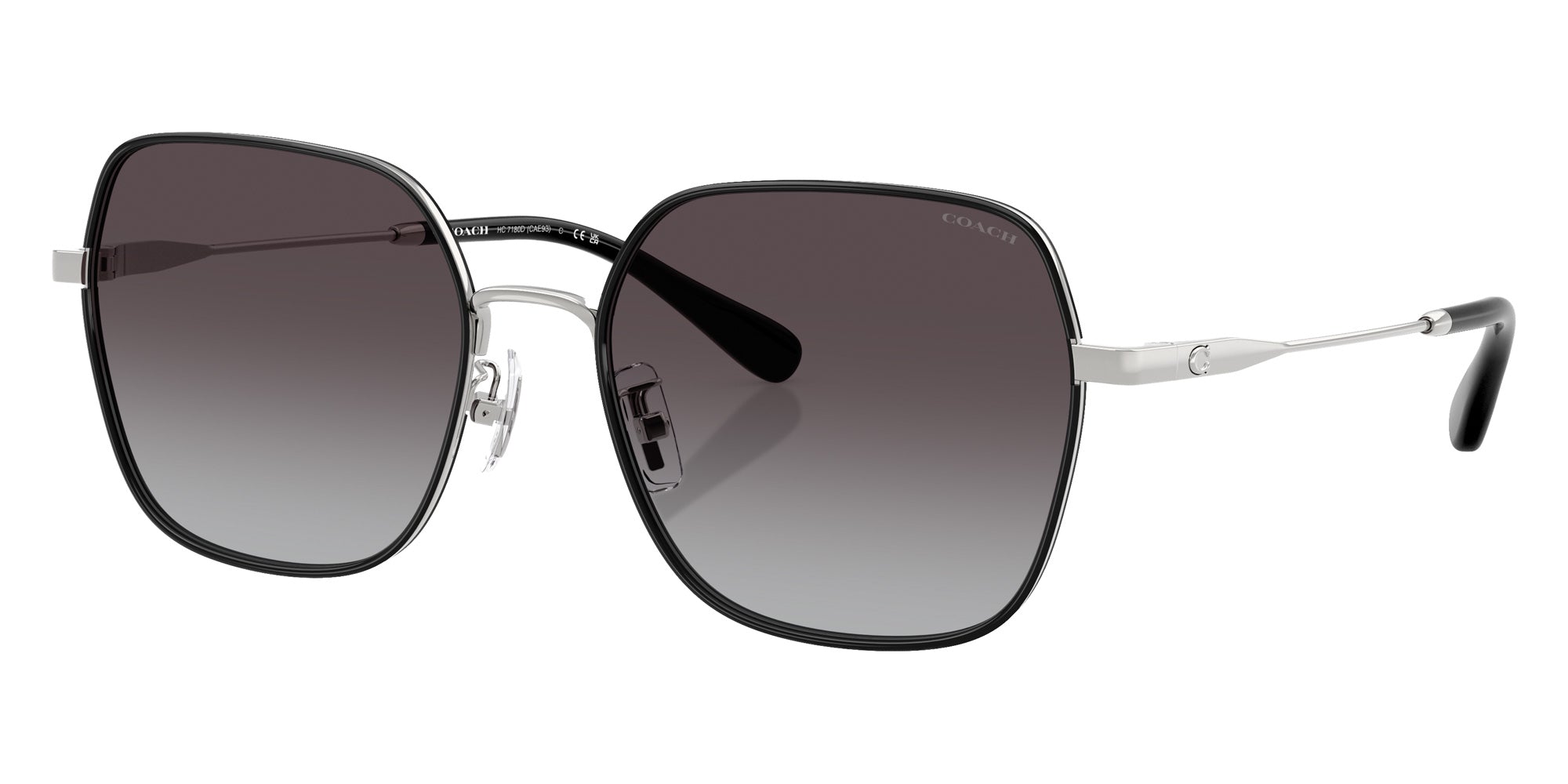 Coach HC7180D CAE93 94673C 57 - Shiny Silver/Black / Gray Gradient #id:hc7180d94673c_s:104105