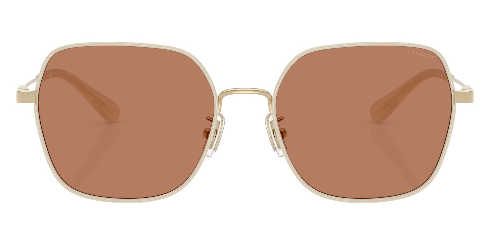 Coach HC7180D CAE93 94683 57 - Shiny Light Gold/Milky White / Brown Solid #id:hc7180d94683_s:106100