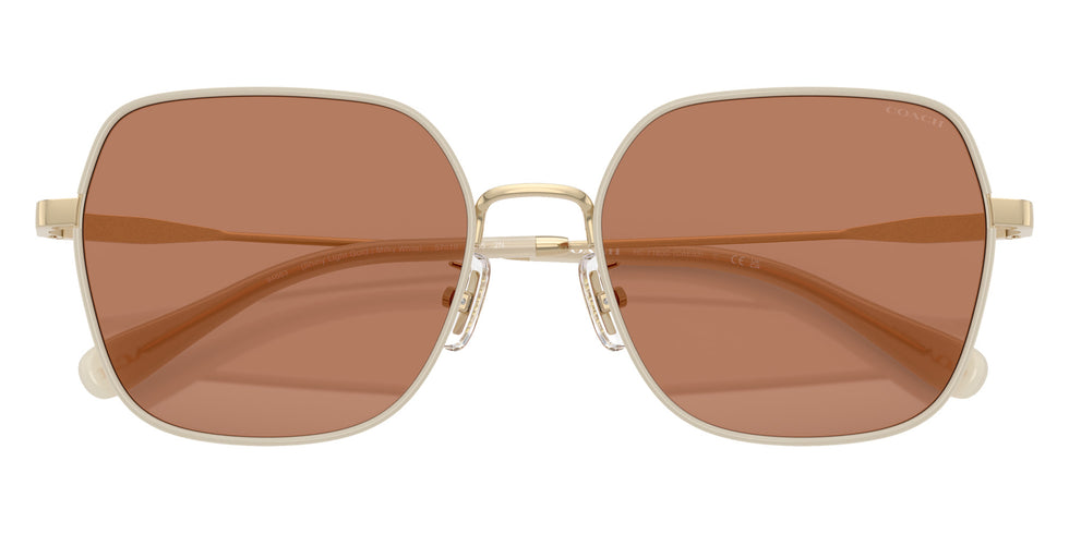 Coach HC7180D CAE93 94683 57 - Shiny Light Gold/Milky White / Brown Solid #id:hc7180d94683_s:106120