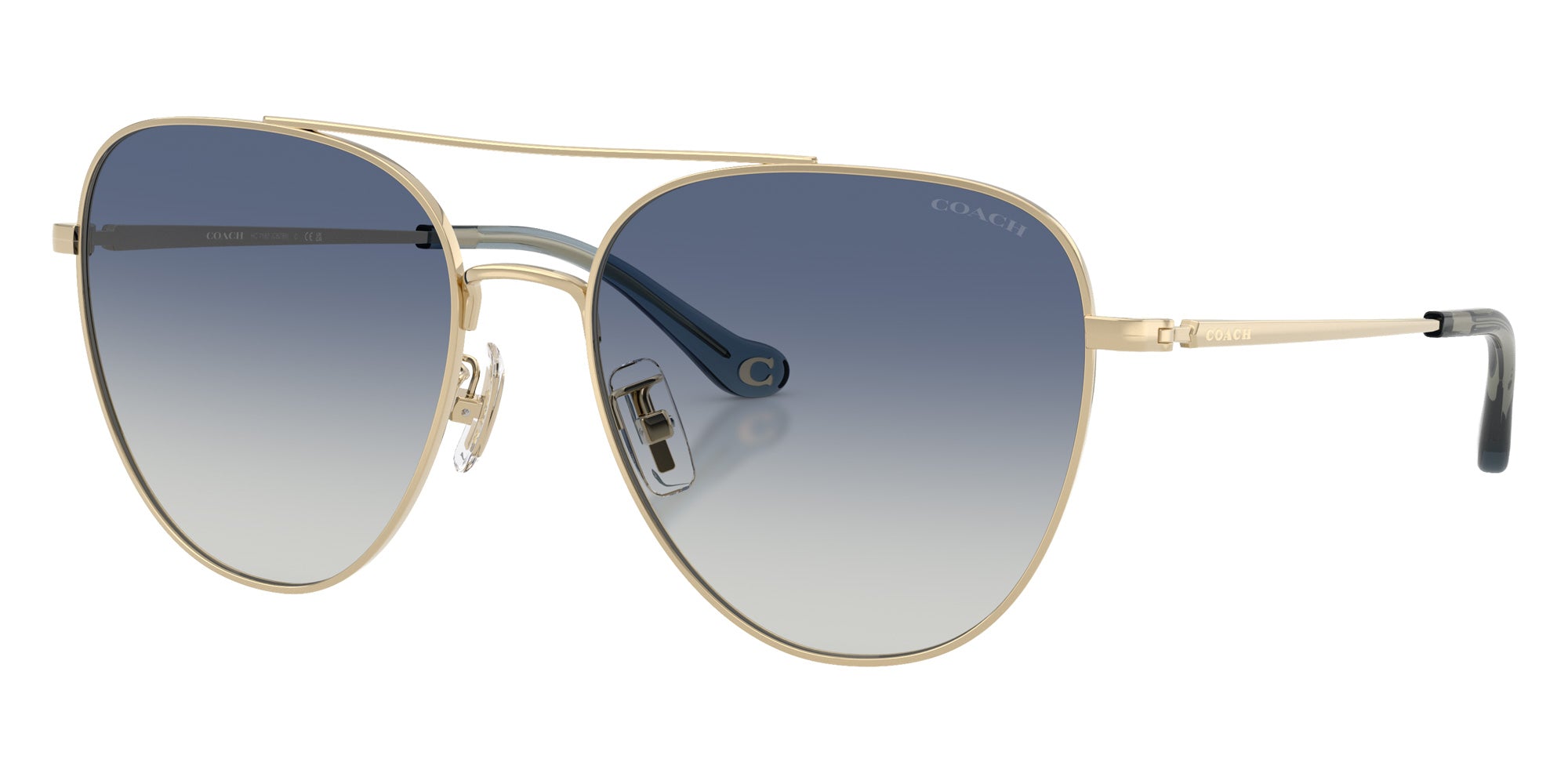 Coach HC7182 CBZ89 90054L 56 - Shiny Light Gold / Blue Gradient #id:hc718290054l_s:100105
