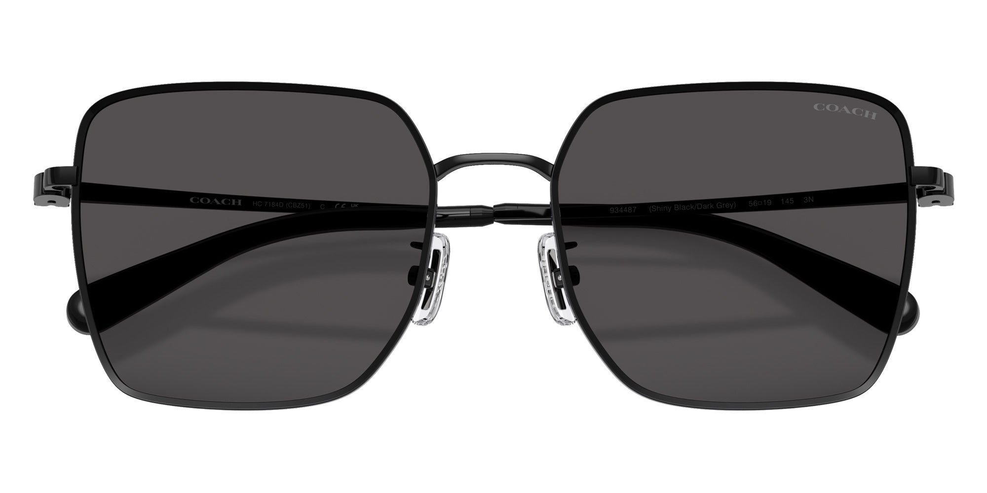 Coach HC7184D CBZ51 934487 56 - Shiny Black/Dark Gray / Gray Solid #id:hc7184d934487_s:100120