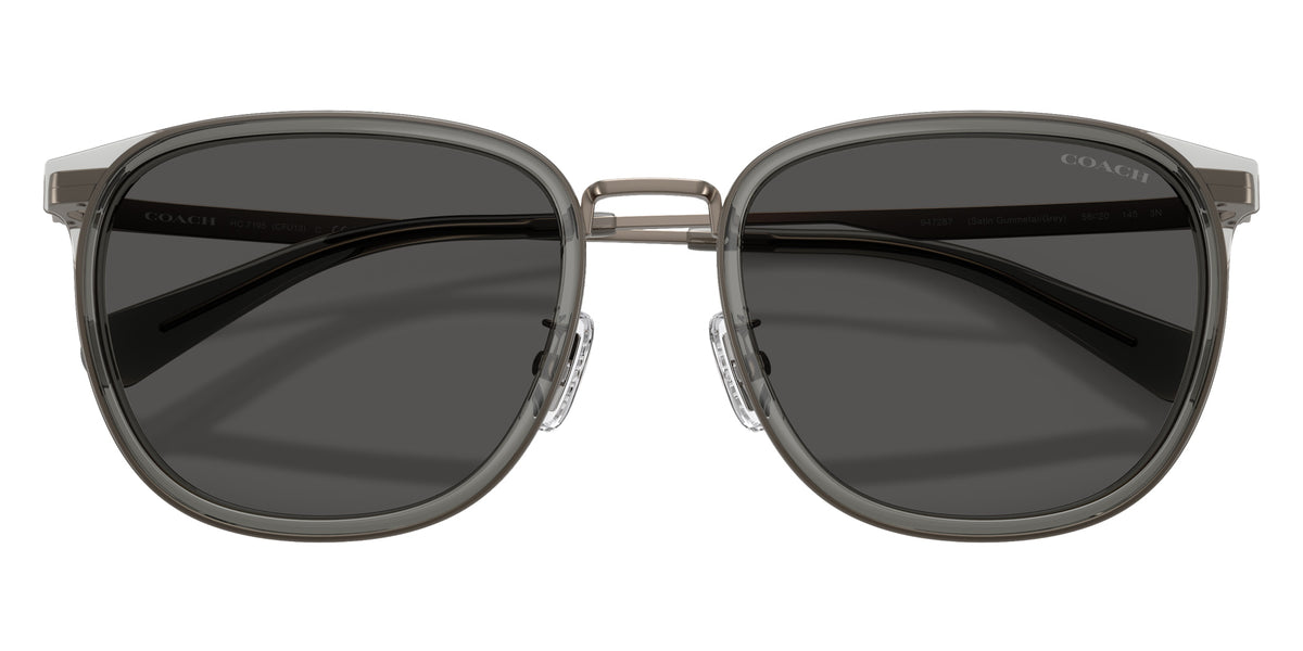 Coach HC7195 CFU13 947287 56 - Satin Gunmetal/Gray / Gray Solid #id:hc7195947287_s:100120