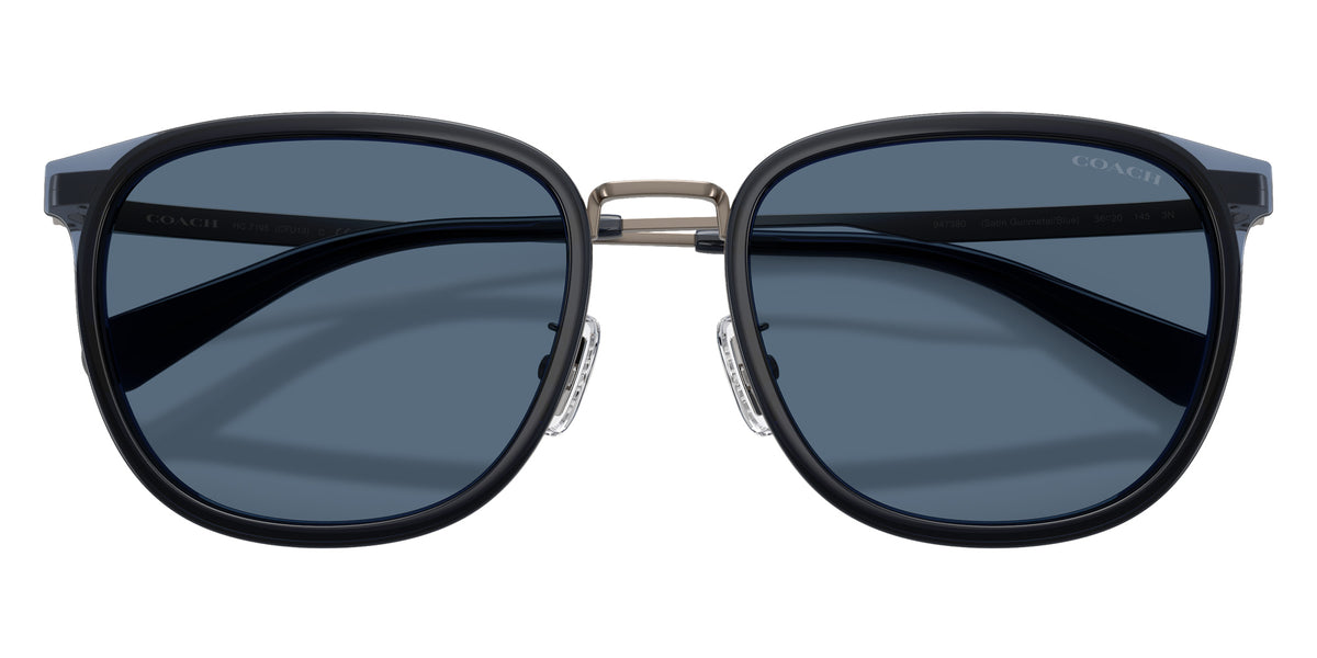 Coach HC7195 CFU13 947380 56 - Satin Gunmetal/Blue / Blue Solid #id:hc7195947380_s:102120