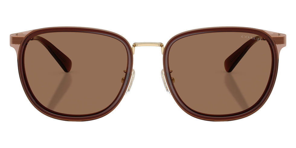 Coach HC7195 CFU13 947473 56 - Satin Light Gold/Brown / Brown Solid #id:hc7195947473_s:104100