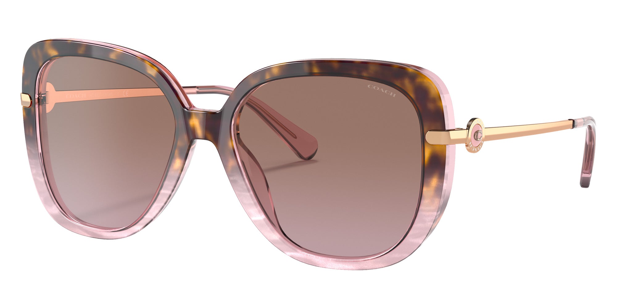 Coach HC8320 C6180 56505M 55 - Rose Tortoise Gradient / Pink Gradient Mirrored #id:hc832056505m_s:104105