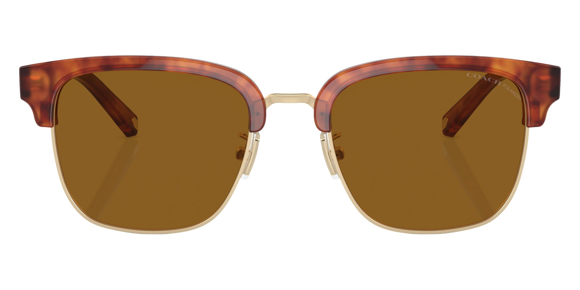 Coach HC8326 C6194 577483 52 - Caramel Tortoise/Light Gold / Brown Solid Polarized #id:hc8326577483_s:100100