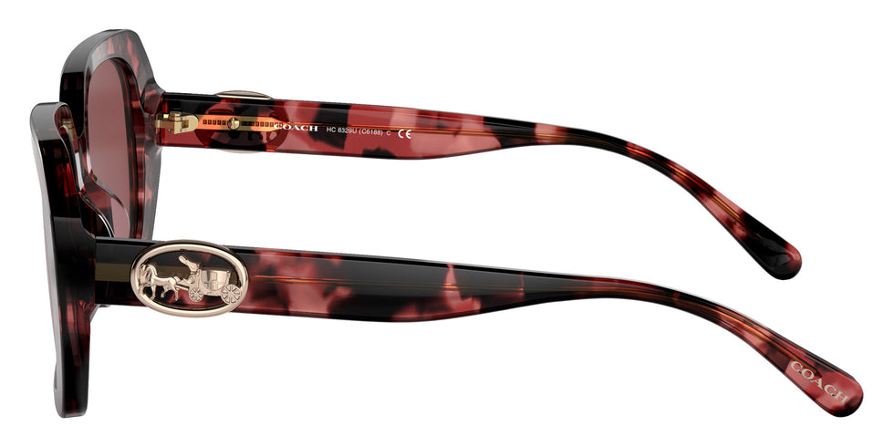 Coach HC8329U C6188 565869 53 - Milky Wine Tortoise / Burgundy Solid #id:hc8329u565869_s:102110