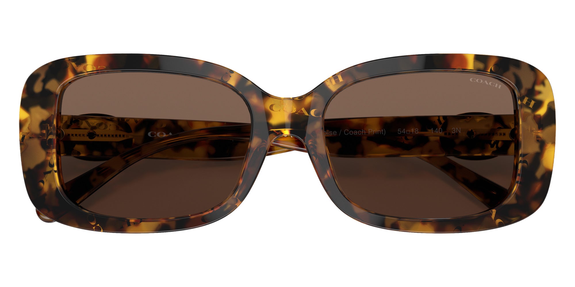 Coach HC8330 C6186 565973 54 - Dark Tortoise/Coach Print / Dark Brown Solid #id:hc8330565973_s:100120