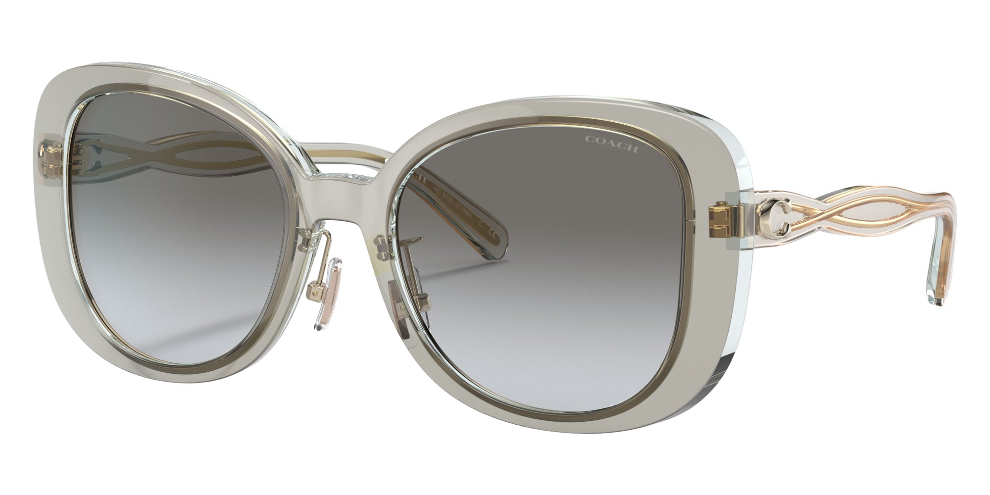 Coach HC8333 C7995 56813C 53 - Transparent Gray / Gray Gradient #id:hc833356813c_s:102105