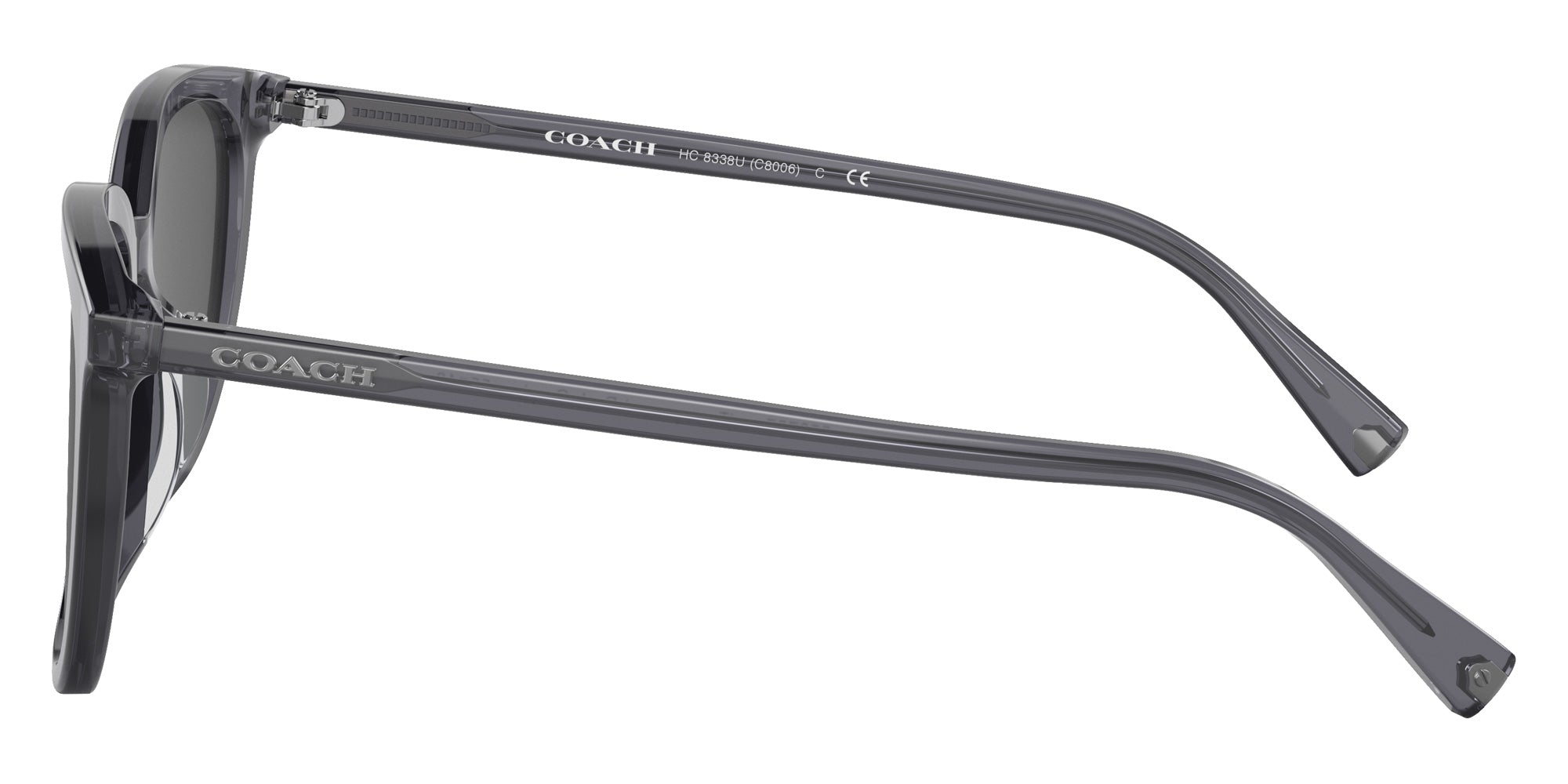 Coach HC8338U C8006 553787 55 - Transparent Dark Gray / Dark Gray Solid #id:hc8338u553787_s:102110
