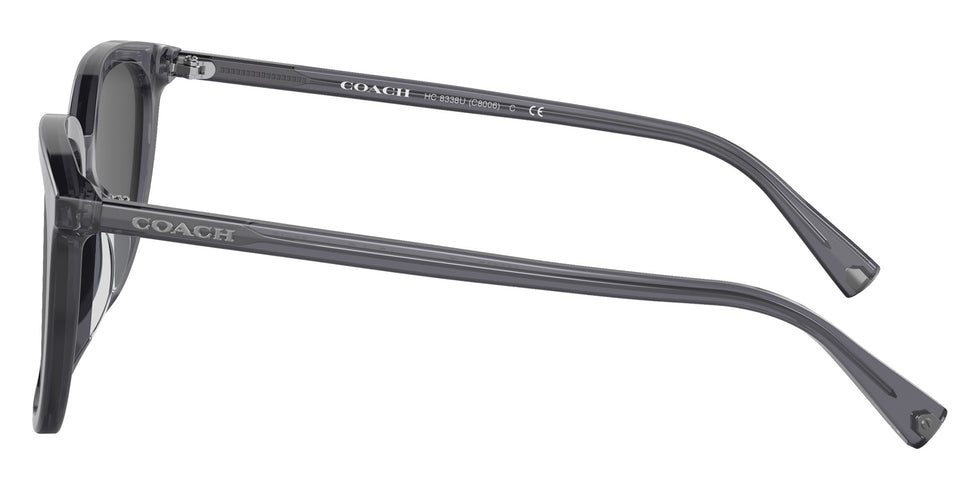 Coach HC8338U C8006 553787 55 - Transparent Dark Gray / Dark Gray Solid #id:hc8338u553787_s:102110