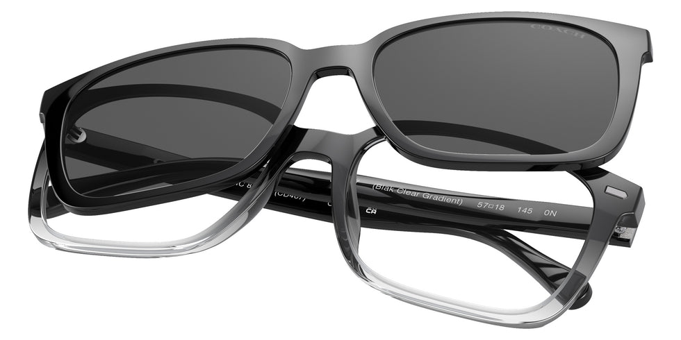 Coach HC8357U CK470 576387 57 - Black Clear Gradient / Gray Solid #id:hc8357u576387_s:104130