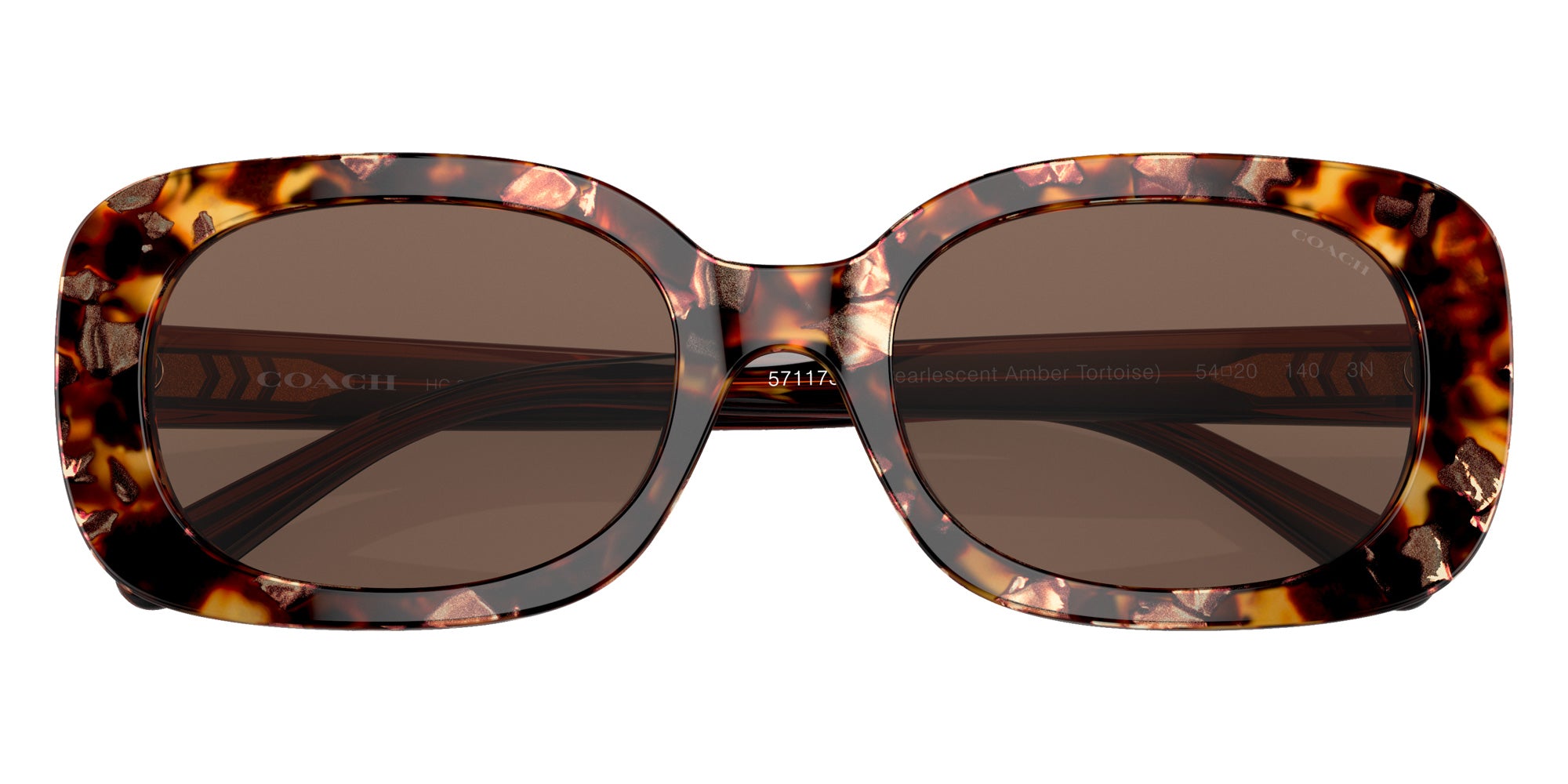 Coach HC8358F CD868 571173 56 - Pearlescent Amber Tortoise / Brown Solid #id:hc8358f571173_s:100120