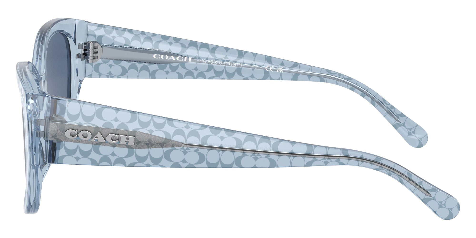 Coach HC8362U CH563 574080 57 - Transparent Blue / Blue Solid #id:hc8362u574080_s:100110