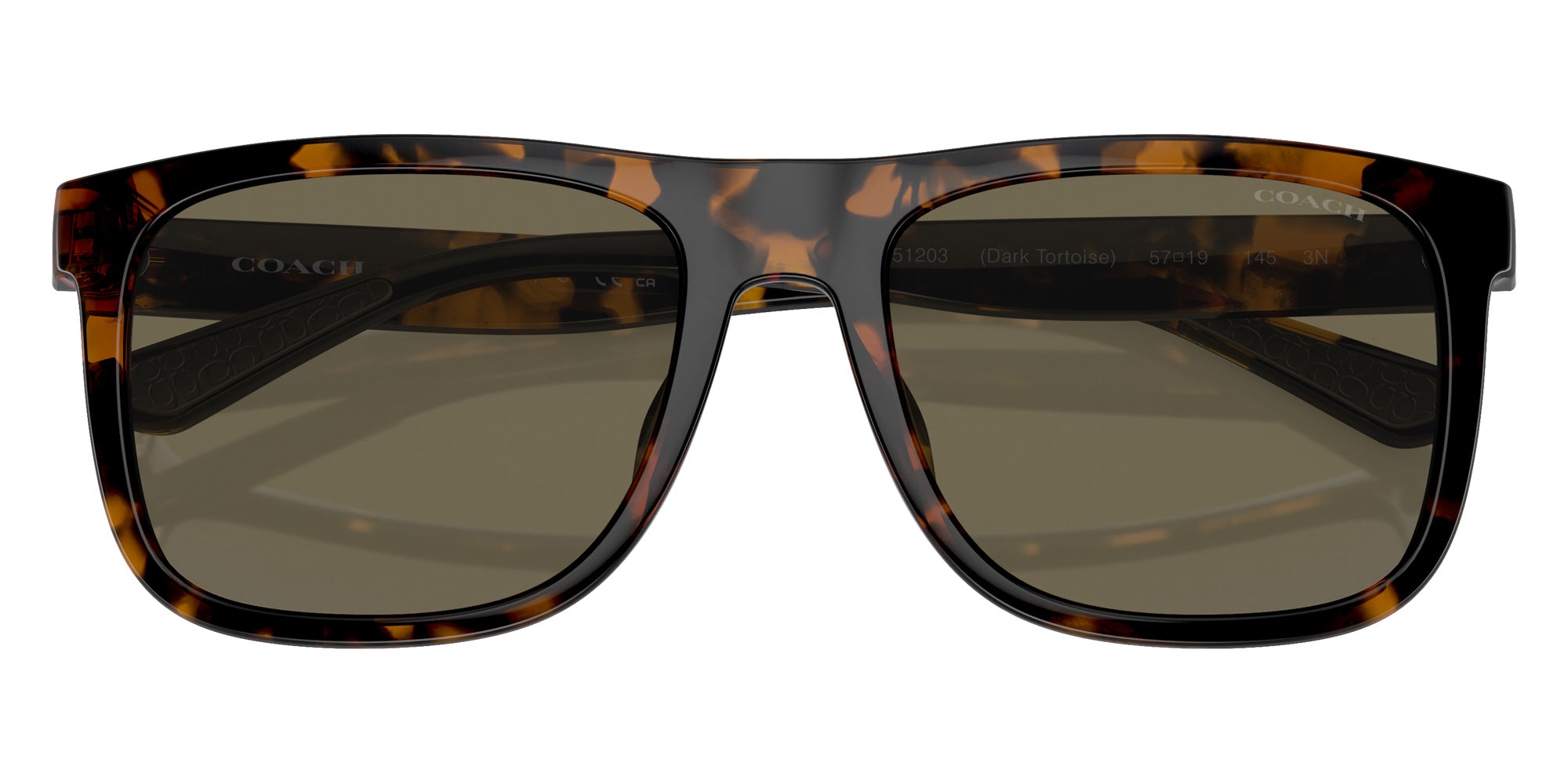 Coach HC8367U CH581 51203 57 - Dark Tortoise / Brown Solid #id:hc8367u51203_s:102120