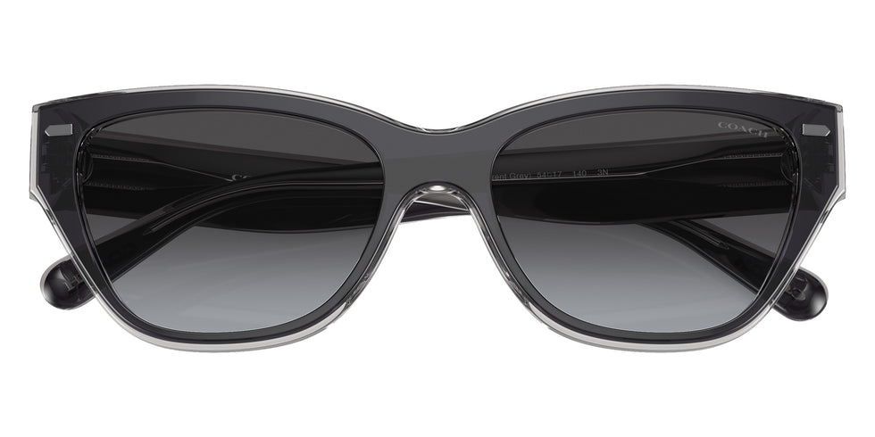 Coach HC8370U CH570 57458G 54 - Black/Transparent Gray / Gray Gradient #id:hc8370u57458g_s:102120