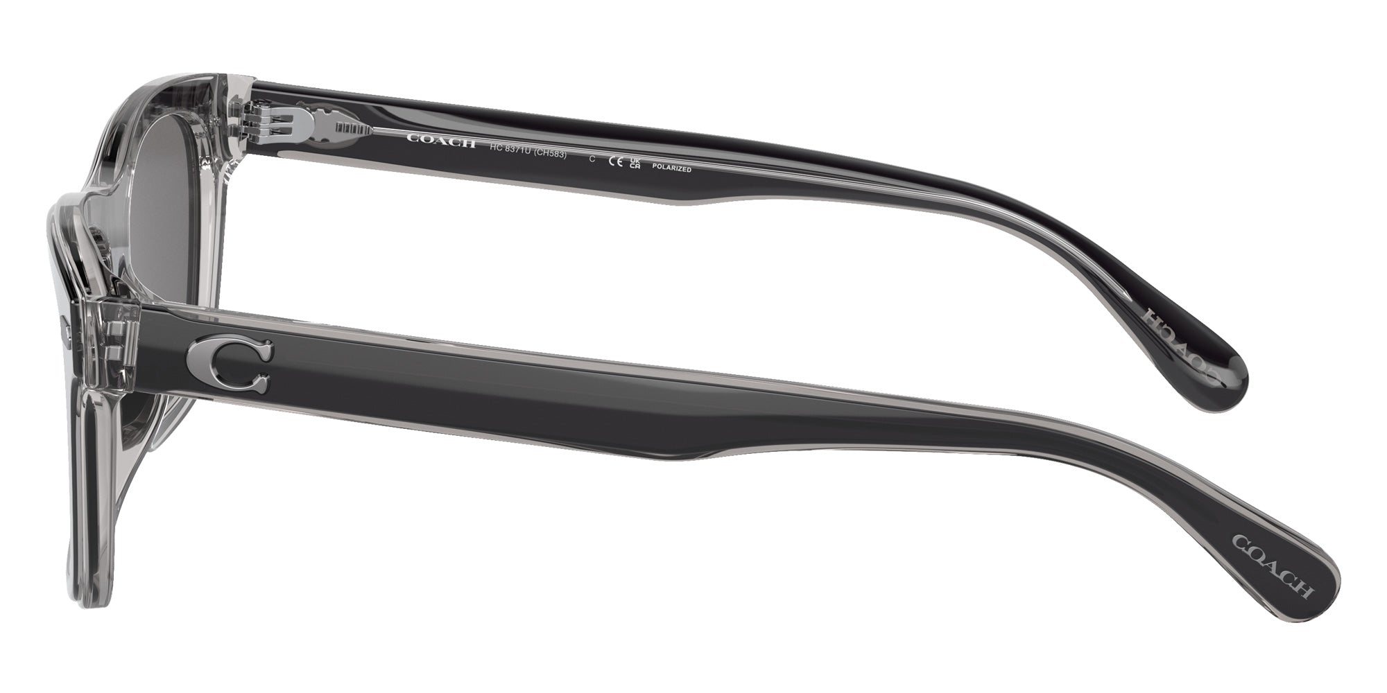 Coach HC8371U CH583 574581 54 - Black/Transparent Gray / Gray Polarized #id:hc8371u574581_s:100110