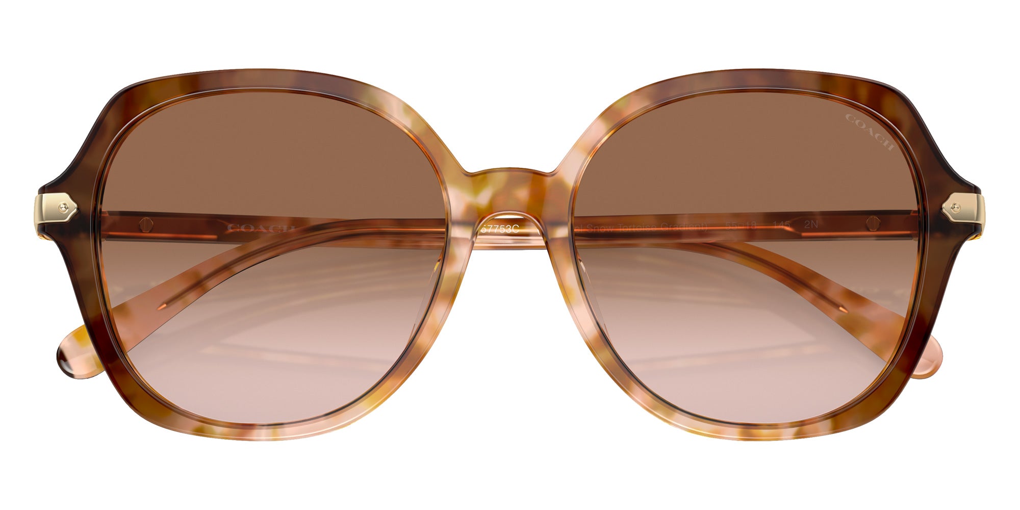 Coach HC8377U CL925 57753C 55 - Caramel Snow Tortoise Gradient / Brown Pink Gradient #id:hc8377u57753c_s:106120