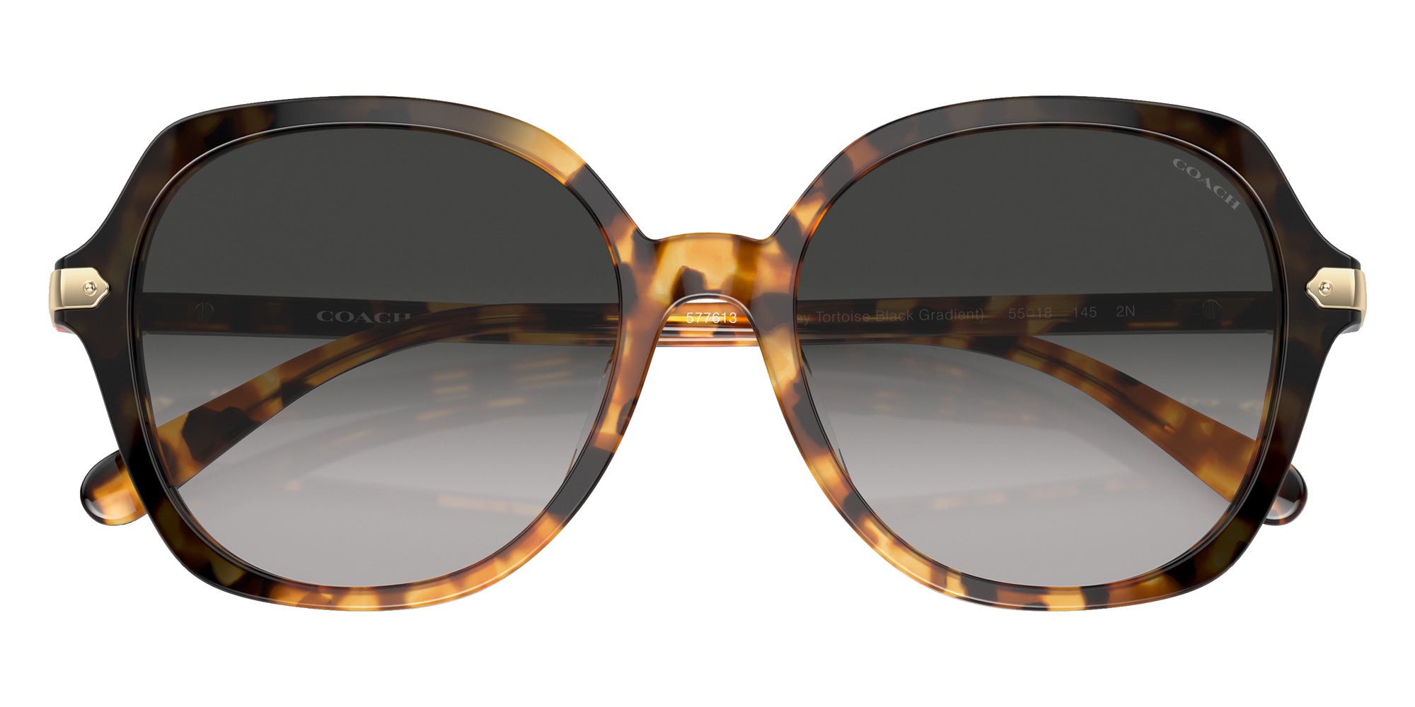 Coach HC8377U CL925 577613 55 - Honey Tortoise Black Gradient / Gray Gradient #id:hc8377u577613_s:108120