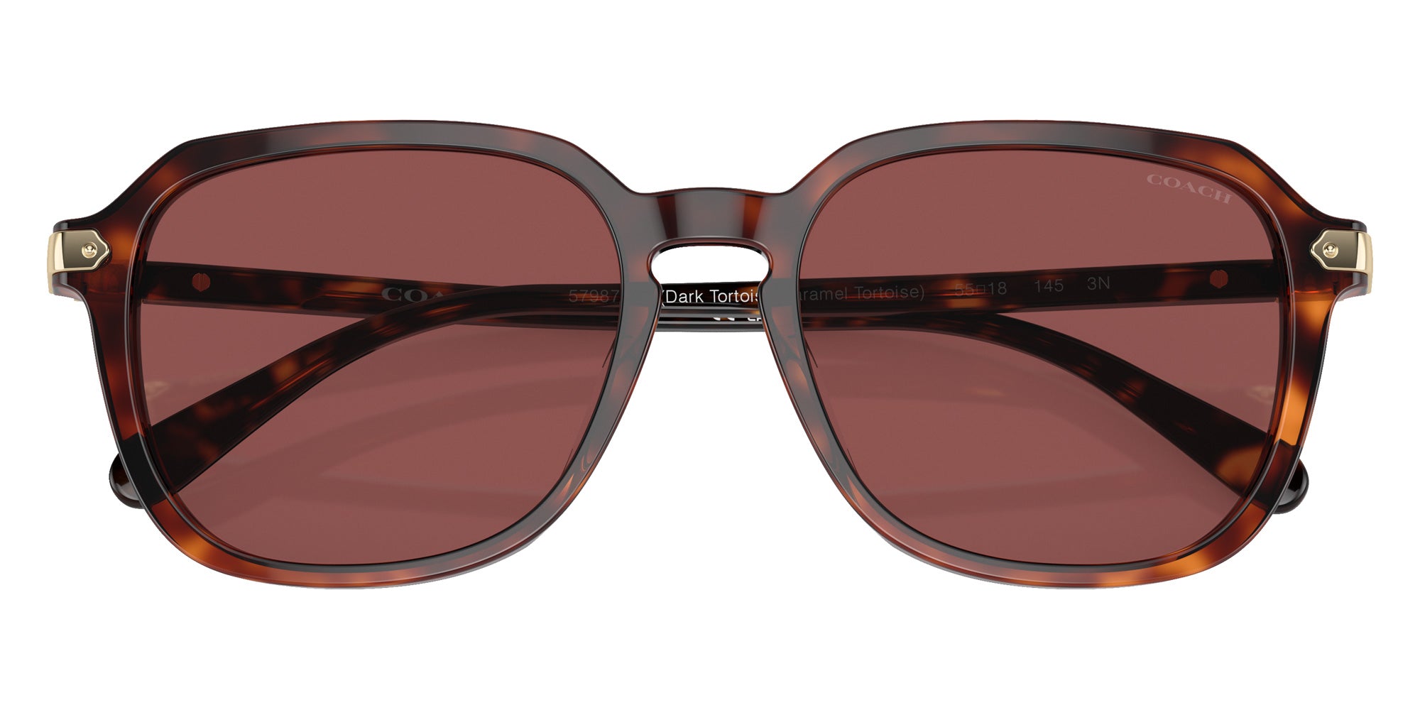 Coach HC8383U CL912 579875 55 - Dark Tortoise/Caramel Tortoise / Violet #id:hc8383u579875_s:106120