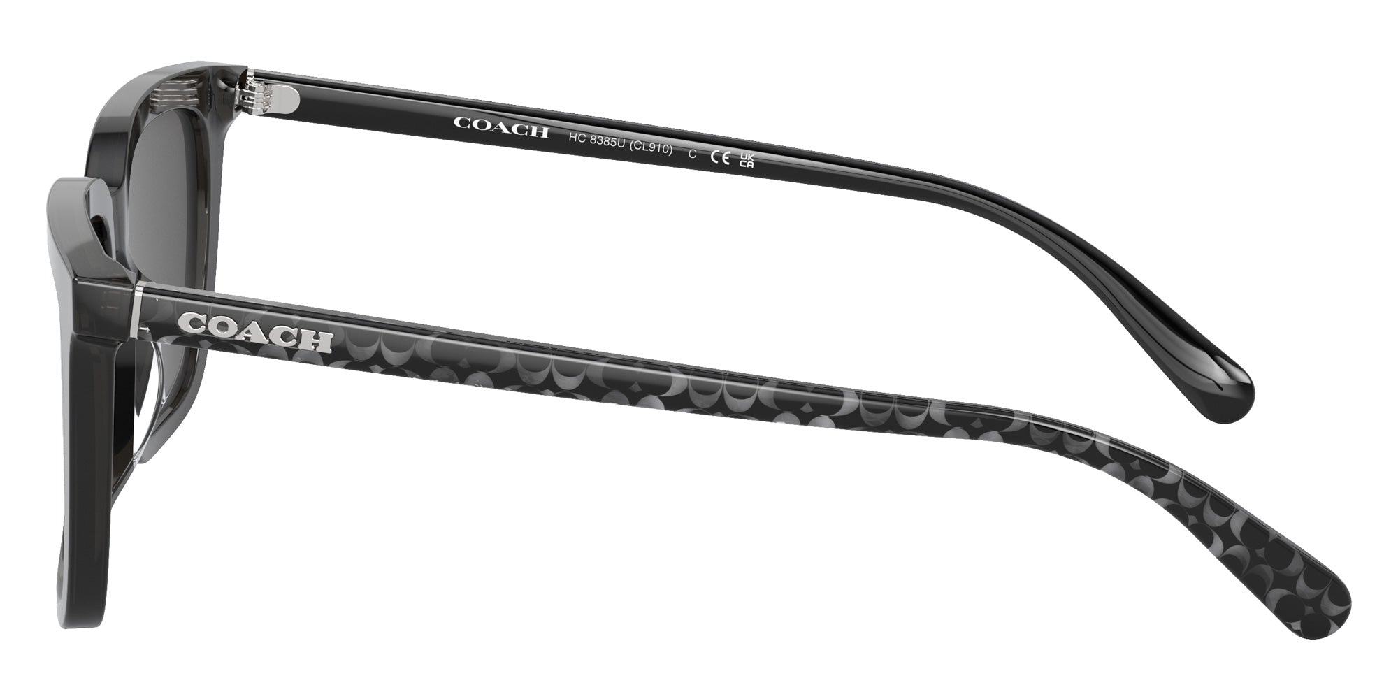 Coach HC8385U CL910 579387 54 - Transparent Dark Gray / Gray Solid #id:hc8385u579387_s:102110