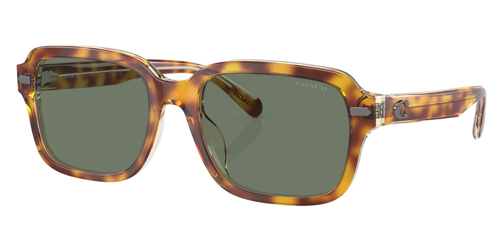 Coach HC8388U CL914 57563H 56 - Dark Tortoise/Canary / Green Solid #id:hc8388u57563h_s:102105