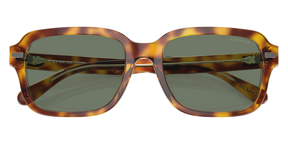 Coach HC8388U CL914 57563H 56 - Dark Tortoise/Canary / Green Solid #id:hc8388u57563h_s:102120
